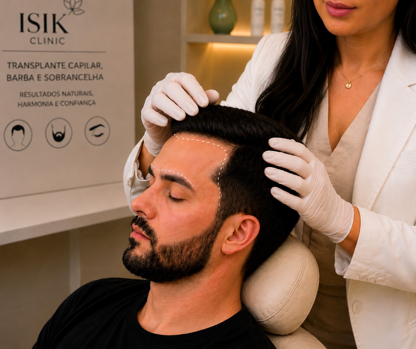 Avaliação para transplante capilar, barba e sobrancelha